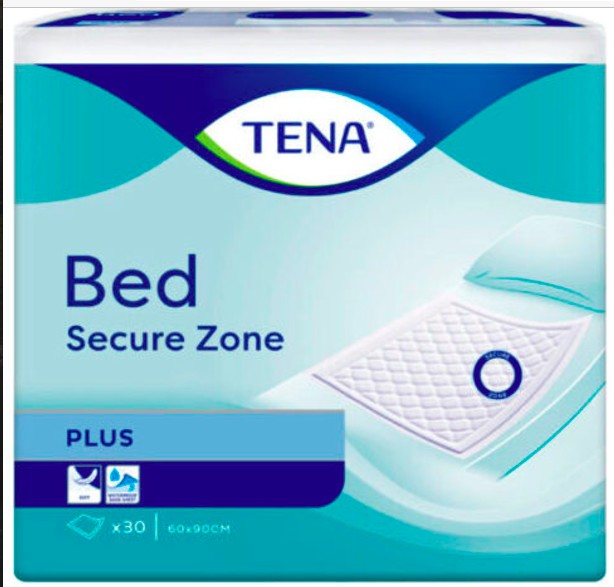 Tena вологопоглинаючі пелюшки Bed Plus Secure Zone 60x90 30шт